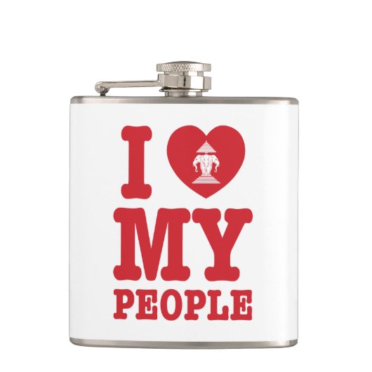 Ik begin mijn Laotiaanse mensen te wissen Heupfles (Voorkant)