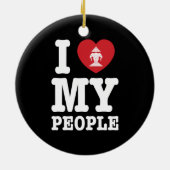 Ik begin mijn Laotiaanse mensen te wissen Keramisch Ornament (Achterkant)