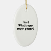 Ik begin. Wat is je superkracht? Keramisch Ornament (Rechts)