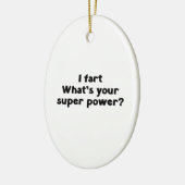 Ik begin. Wat is je superkracht? Keramisch Ornament (Links)