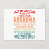 IK BEGRIJP MIJN HOUDING VAN MIJN GEWELDIGE OMA BRIEFKAART (Voorkant)