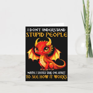 Ik begrijp niets van stoere mensen Cute Dragons Li Bedankkaart