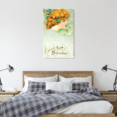 Ik begroet de Valentijn vrouw Canvas Afdruk (Insitu (Slaapkamer))