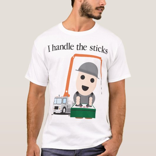Ik behandel de sticks t-shirt (Voorkant)