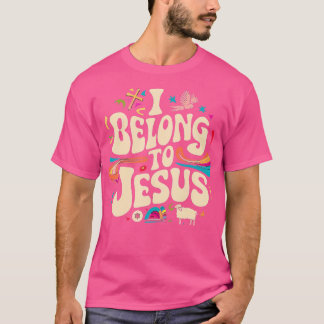 Ik behoor tot Jezus - Hippie Groovy Religieus Gelo T-shirt