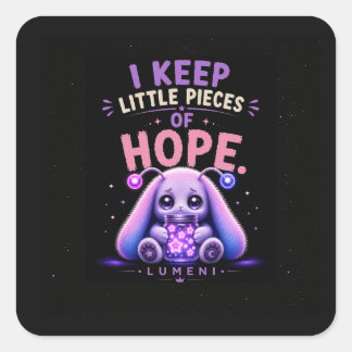 Ik Behoud Kleine Stukjes Hoop Vierkante Sticker
