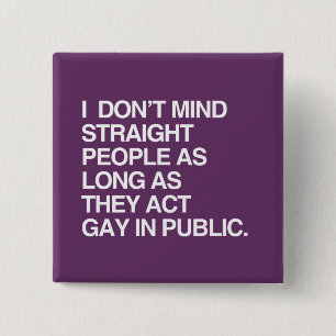 IK BEKIJK GEEN RECHTSTREEKSE MENSEN ZO LANG ALS VIERKANTE BUTTON 5,1 CM