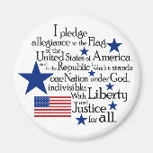 Ik beloof Allegiance aan de vlag van de Verenigde  Magneet (Voorkant)