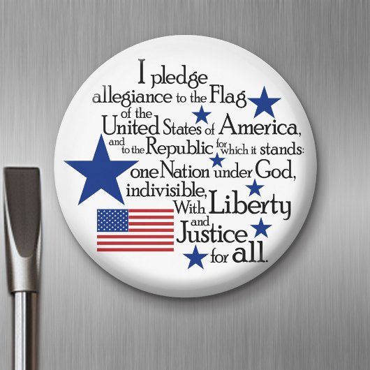Ik beloof Allegiance aan de vlag van de Verenigde  Magneet