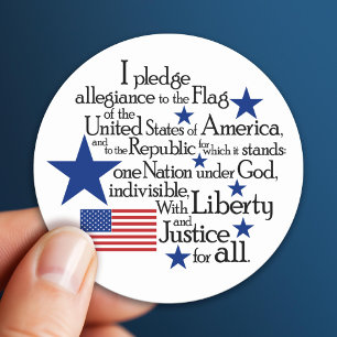 Ik beloof Allegiance aan de vlag van de Verenigde Ronde Sticker