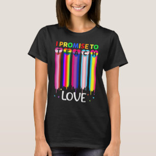 Ik beloof dat ik LGBT Q Pride Proud Ally T-shirt