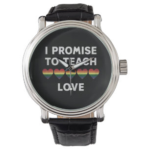 Ik beloof dat ik LGBT-Q Pride Proud docent van lie Horloge
