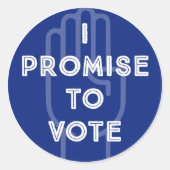 IK BELOOF TE STEMMEN RONDE STICKER (Voorkant)