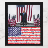 Ik beloof trouw President Trump Wijn Etiket (Enkel label)