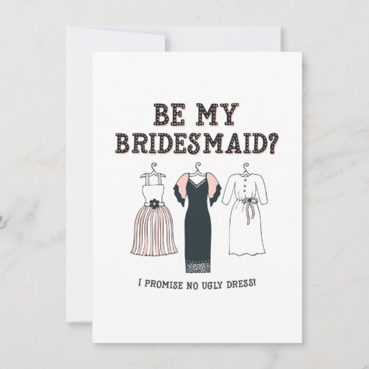 Ik beloof u dat er geen lelijk dress Funny Bridesm Kaart (Voorkant)