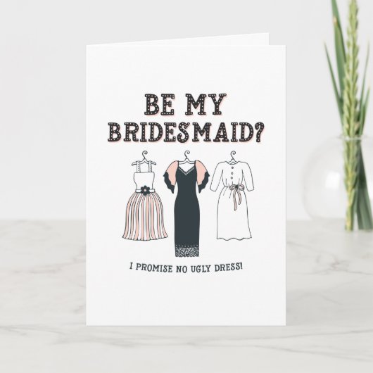 Ik beloof u dat er geen lelijk dress Funny Bridesm Kaart (Voorkant)
