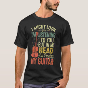 Ik beluister je grappige Guitar Music Lover Mannen T-shirt