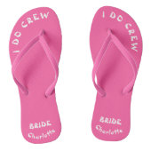 Ik bemanning bruid om te worden gepersonaliseerd r teenslippers (Voetbed)