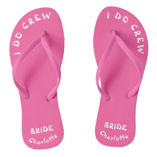 Ik bemanning bruid om te worden gepersonaliseerd r teenslippers (Voetbed)