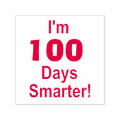 "Ik ben 100 dagen slimmer!" Zelfinkend stempel (Design)