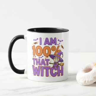 Ik ben 100% die heks Halloween plezier Mok