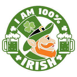 Ik ben 100% Iers Papieren Bekers