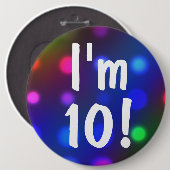 Ik ben 10!  Birthday Button Pin (Voorkant /achterkant)