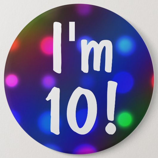 Ik ben 10!  Birthday Button Pin (Voorkant)