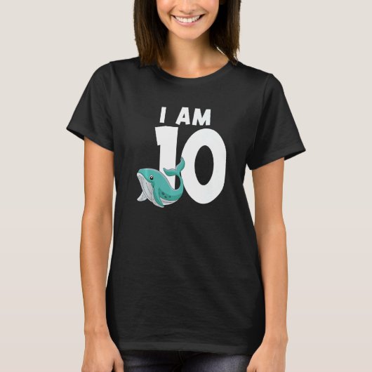 Ik ben 10 walvis 10 jaar oud t-shirt (Voorkant)