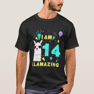 Ik ben 14 jaar oud Llamazing Lama 14e verjaardag K T-shirt