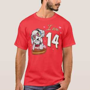 Ik ben 14-jarig Stomme Lovely Spaniel met Donut Do T-shirt