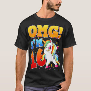 IK ben 16, 16e zestiende jaar oud Unicorn. T-shirt