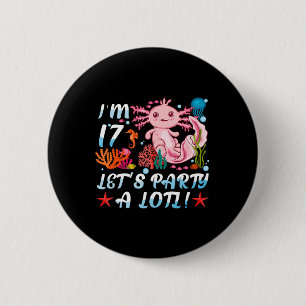 Ik ben 17 Laten we een Lotl Cute Axolotl Anime Gif Ronde Button 5,7 Cm