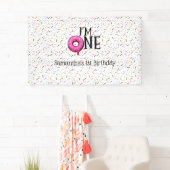 Ik ben 1 Donut 1ste verjaardag Spandoek (Insitu)