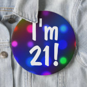 Ik ben 21! Birthday Button Pin (In situ)