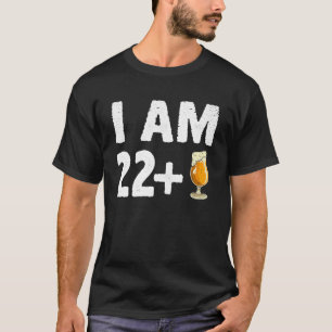 Ik ben 22 plus 1 middelvinger grappig 23e dag 23 t-shirt