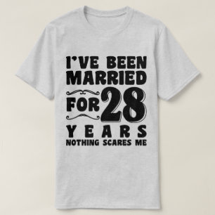 Ik ben 28 jaar getrouwd Jubileumhuwelijk T-shirt