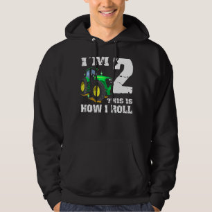 Ik ben 2 Boerderij Barnyard Tractor 2e verjaardag Hoodie