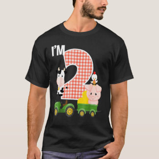 Ik ben 2 boerderijdieren, de tweede verjaardag P T-shirt