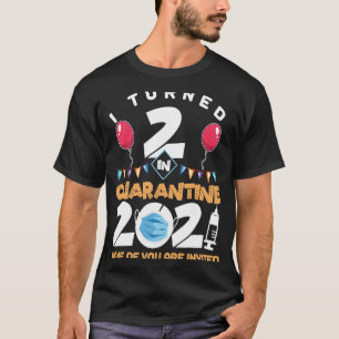 Ik ben 2 geworden in Quarantine Cute 2e verjaardag T-shirt