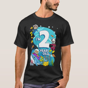 Ik ben 2 jaar oud Ocean Scuba Diver Land Animals B T-shirt