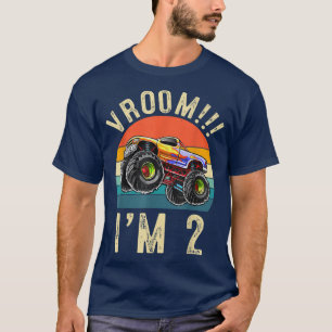 Ik ben 2 jaar oud Vroom 2e verjaardag Truck Car T-shirt