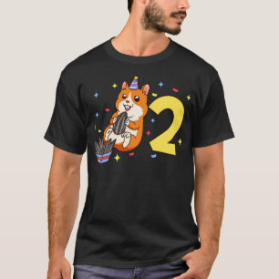 Ik ben 2 met hamster kinderen verjaardag 2 jaar ou t-shirt