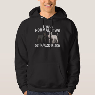 Ik ben 2 Schnauzers uit het verleden Normale Schna Hoodie