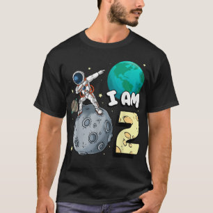Ik ben 2 Space Astronaut Kind Moon Walker 2nd Birt T-shirt