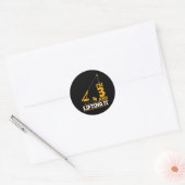 Ik ben 3 en tilt het bouwwagen 3e ronde sticker (Envelop)