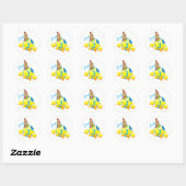 Ik ben 3 ronde sticker (Vel)