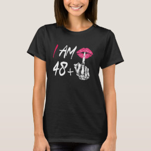 Ik ben 48 plus 1 middelvinger voor een 49e verjaar t-shirt