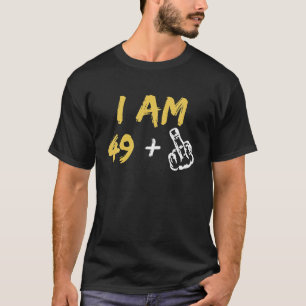 Ik ben 49 plus 1 middelvinger 50ste verjaardag t-shirt