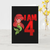 IK BEN 4 JAAR OUD, 4de verjaardag van het meisje v Kaart (Gele Bloem)